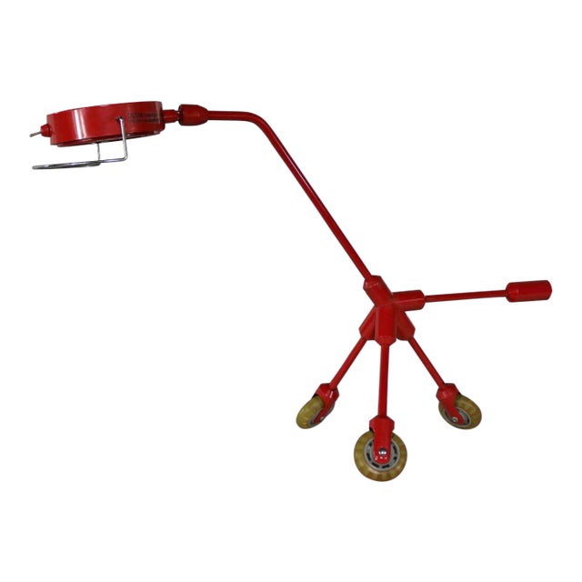 Kila Red Dog Rolling Table Lamp by Harry Allen for Ikea For Sale