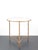 Vintage French Pedestal Table in Gilded Metal with Imitation Bamboo Finish and Glass Top For Sale - Image 4 of 9