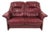 Mid Century Modern Scandinavian Leather Loveseat / Sofa For Sale