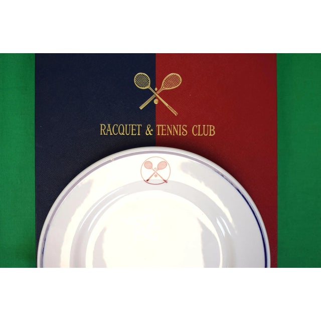 1980s Racquet & Tennis Club New York Circa 1980 Luncheon Plate For Sale - Image 5 of 5
