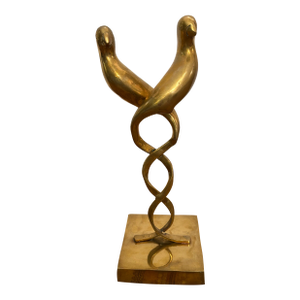 Dolbi Cashier Brass Lovebirds Sculpture