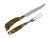 Stunning cutlery carving serving set (fork and Knife) made with stainless steel, natural stag antler handles and silver...