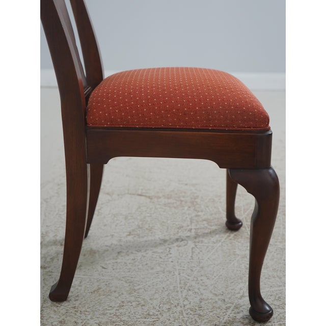 Brown Set of Four Statton Cherry Queen and Dining Room Chairs For Sale - Image 8 of 18