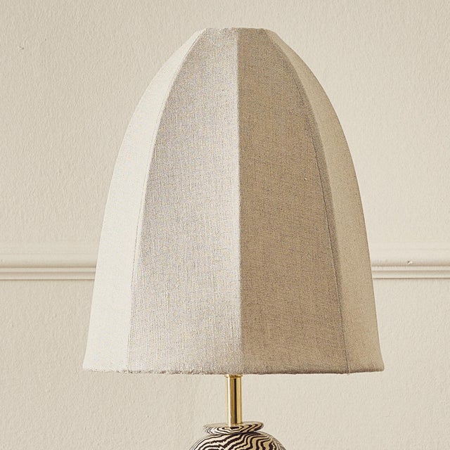 Edison Brown & White Marble Table Lamp by Henry Holland Studio For Sale - Image 4 of 5