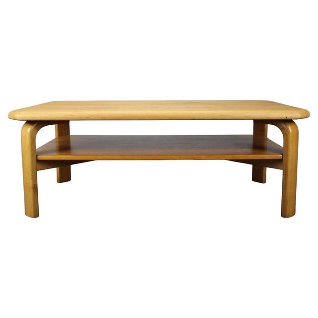 Mid-Century Scandinavian Conference Table in Birch, 1980s For Sale - Image 10 of 10