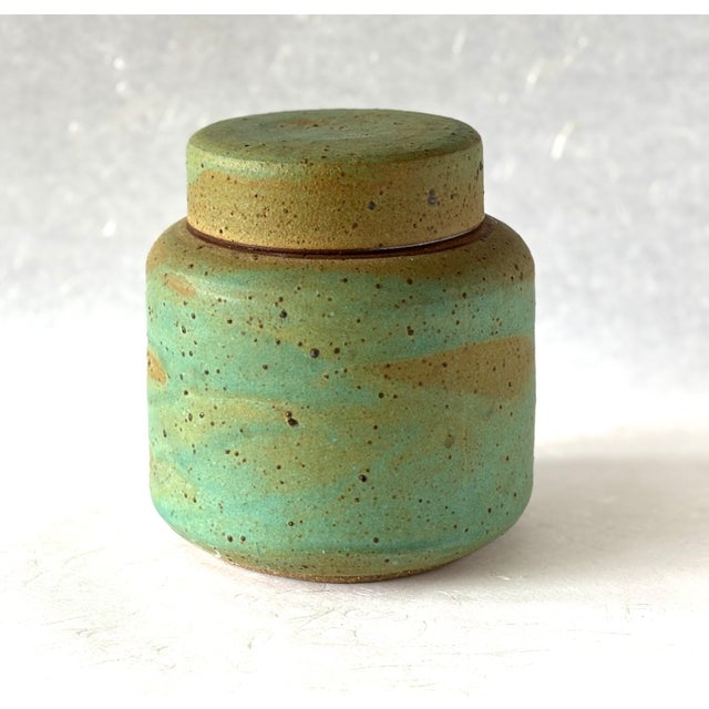 Vintage Stoneware Art Pottery Covered Jar Handmade by Gerry Williams For Sale In Boston - Image 6 of 12