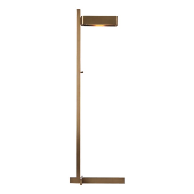 Contemporary Tekna Butterfield Floor Lamp With Distressed Brass Finish For Sale