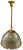 Industrial Vintage Holophane Large Polished Brass Dome Pendant Light Fixture 41” For Sale - Image 3 of 8