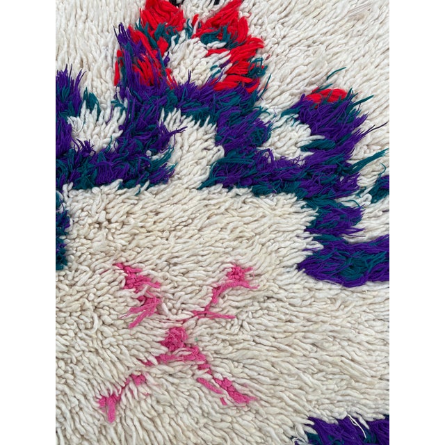 Tribal 1980s Antique Genuine Berber Wool Rug, 1980's For Sale - Image 3 of 12