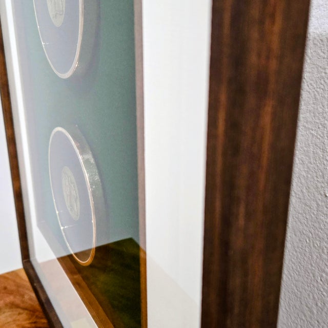 Vintage Wall Street Bull & Bear Lucite Coaster Art For Sale - Image 4 of 8