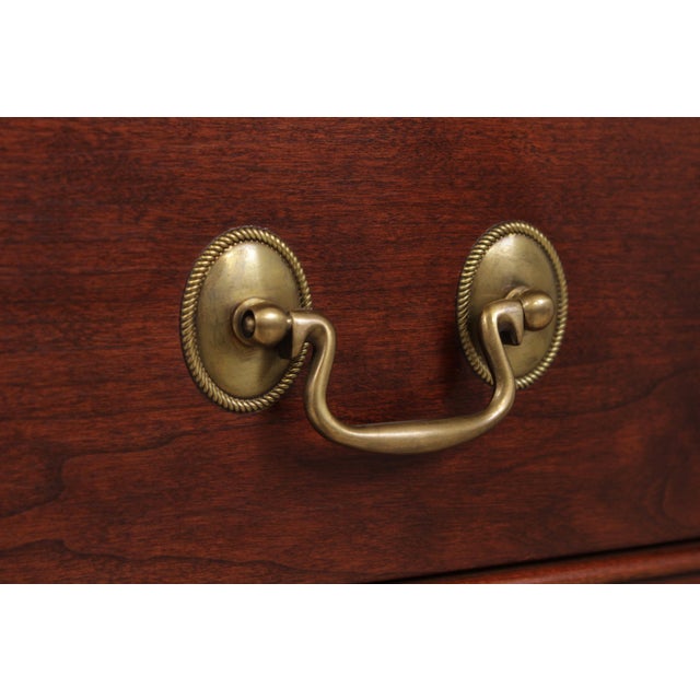 Pair of Stickley Cherry Georgian Style Nightstands For Sale - Image 12 of 15