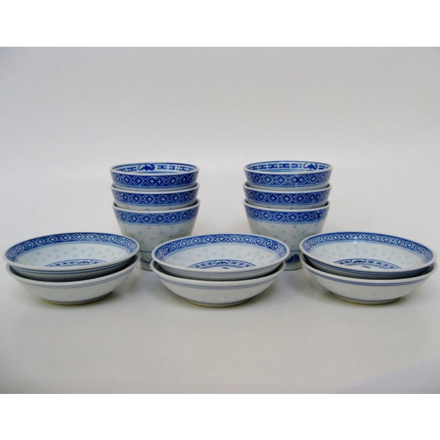 Chinese Rice Grain Cups & Plates 12 Pieces Chairish