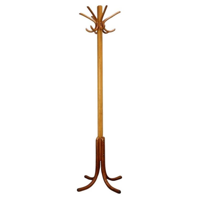 Vintage Bentwood Coat Rack, Czechoslovakia, 1930s For Sale - Image 10 of 10
