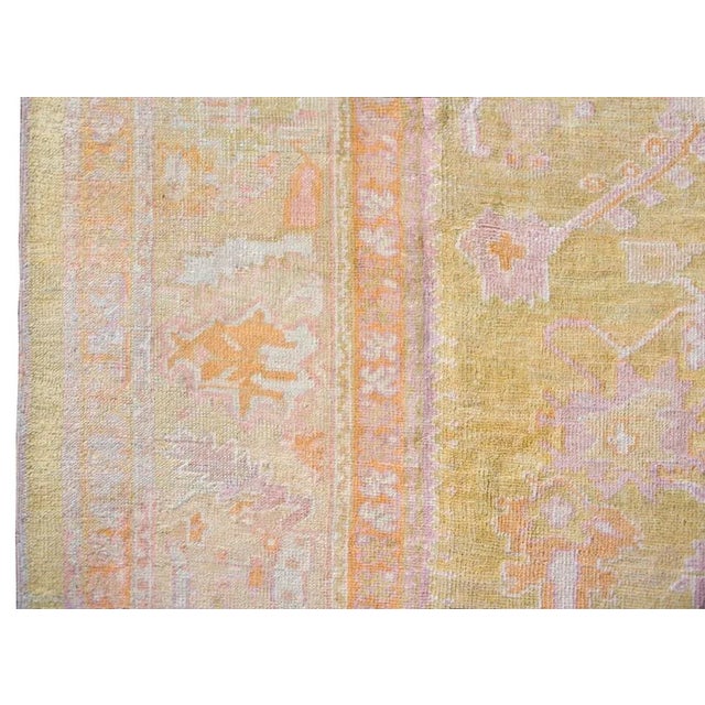 Sand Early 20th Century Turkish Oushak Rug For Sale - Image 8 of 12