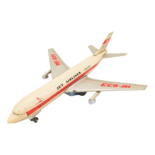 Tin Toy Aircraft Jet Airliner Mf 833, 1960s For Sale