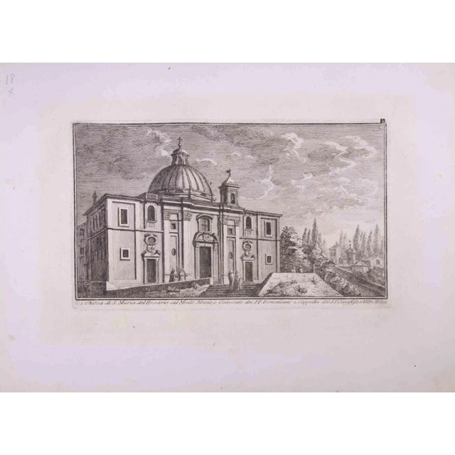Giuseppe Vasi, Chiesa di S. Maria del Rosario, Etching, Late 18th-Century For Sale