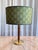 Mid-Century Wood and Brass Table Lamp with Gucci Fabric Shade, Italy, 1970s For Sale - Image 13 of 13