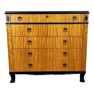 Vintage Baker Furniture Biedermeier Style Chest of Drawers For Sale