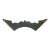 Early 20th Century Architectural Salvage Decorative Wood Valance Element in Blue Gray & Crescent Design For Sale