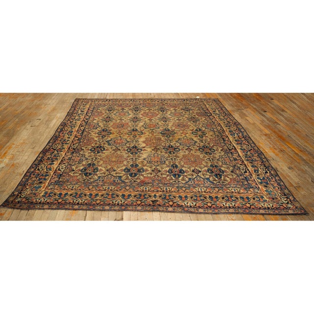 "This exceptional circa 1840 antique Persian Kerman silk rug (Stock ID #6647) is a prime example of high-end Persian...