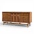 Mid-Century Modern Broyhill Brasilia Mid Century Walnut and Brass Lowboy Dresser For Sale - Image 3 of 10