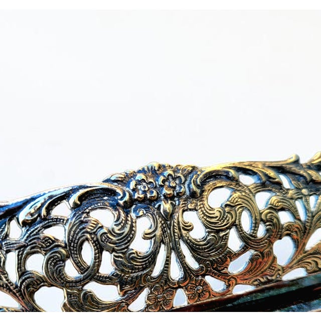 Mid-Century Dutch 835 Silver-Mounted Mahogany Serving Tray by Hooijkaas Schoonhoven, 1950s For Sale - Image 3 of 11