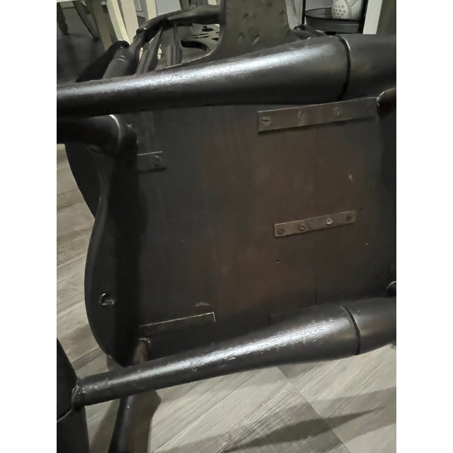 Antique Windsor Style Armed Rocking Chair For Sale - Image 6 of 8