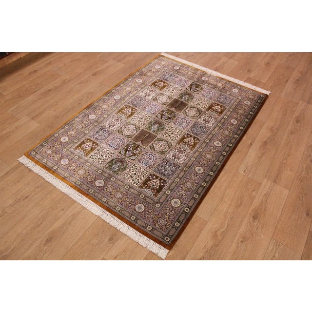 Middle Eastern Silk Rug For Sale - Image 4 of 11
