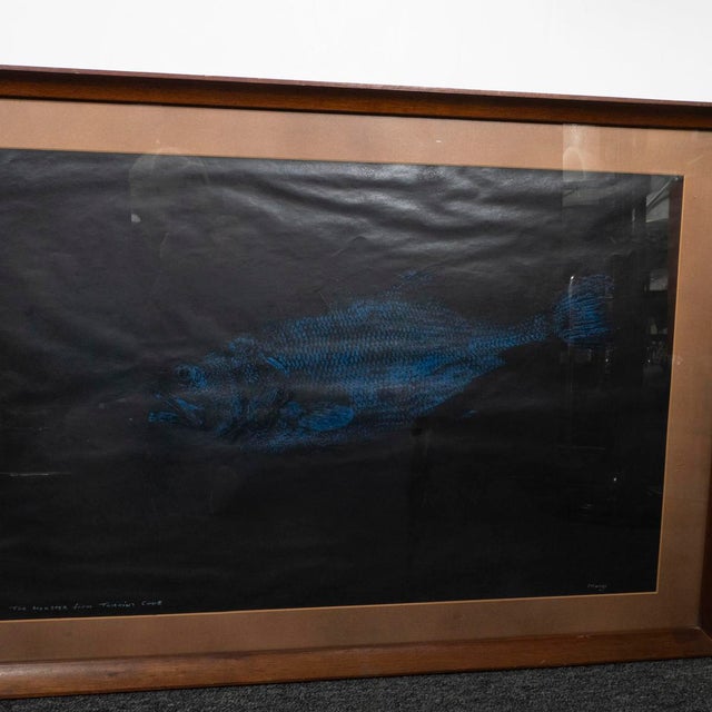 Vintage Post-War Gyotaku Fish Monoprint For Sale In New York - Image 6 of 7