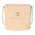 Beige Quilted Calfskin Small Pearl Chain Hobo For Sale