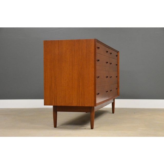 Mid-Century Modern 1960s Refinished Erik Buch 60” Teak Long Dresser For Sale - Image 3 of 10