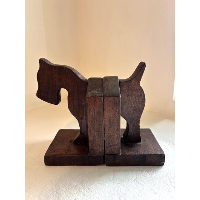 Turn of the Century Wooden Horse Bookends For Sale - Image 4 of 4