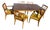 1960s Mid Century Table and 6 Chairs For Sale