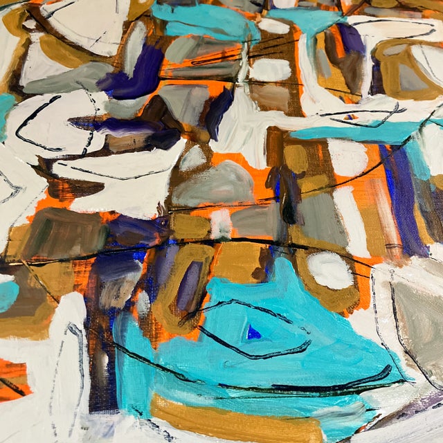 2020s Contemporary Original Stephen Heigh Abstract Painting “Coral Reef” Signed For Sale - Image 5 of 5