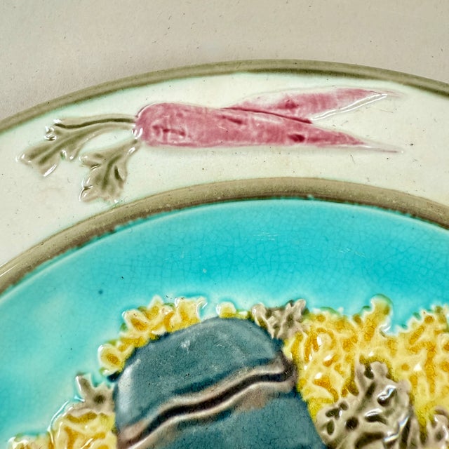 Ceramic Wedgwood Majolica Lobster Plate For Sale - Image 7 of 12