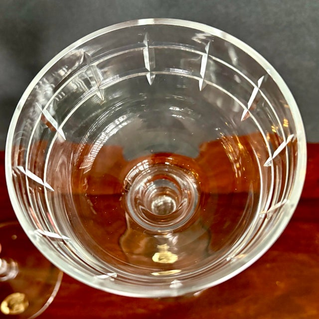 1980s Vintage Hand-Cut Turkish Crystal Candleholders by Prelude – Set of 2 - 8" For Sale - Image 5 of 8