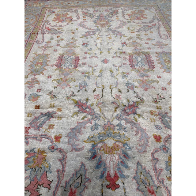 Textile Antique Oushak Rug 11.3x8.2 For Sale - Image 7 of 9
