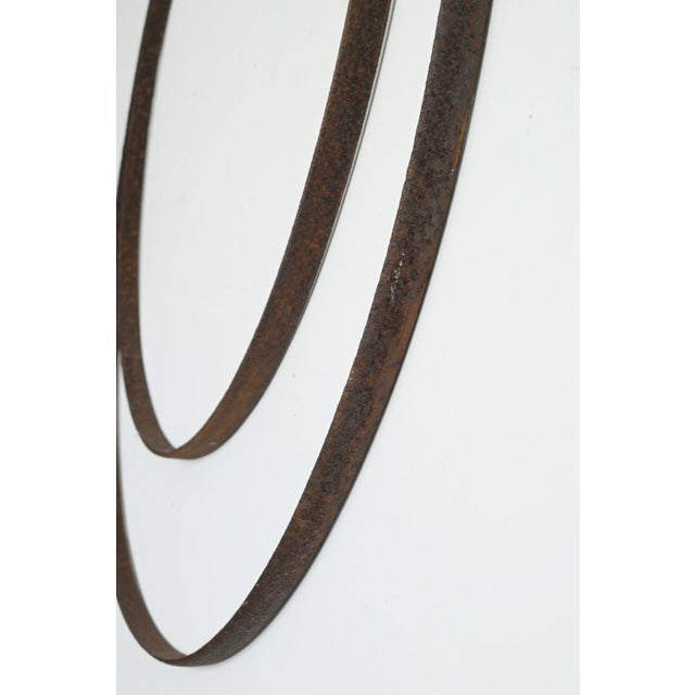 Metal Old Japanese Iron Ring / Circa 20th Century / Wall Hanging Object For Sale - Image 7 of 15