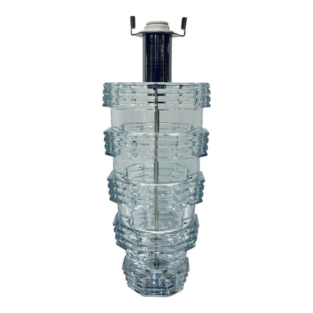 Baker Modern Baccarat Crystal Table Lamp For Sale