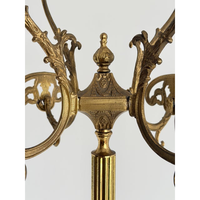 1960s Vintage Italian Brass Hall Tree with Marble Sphere and Rotating Crown, 1960s For Sale - Image 5 of 18