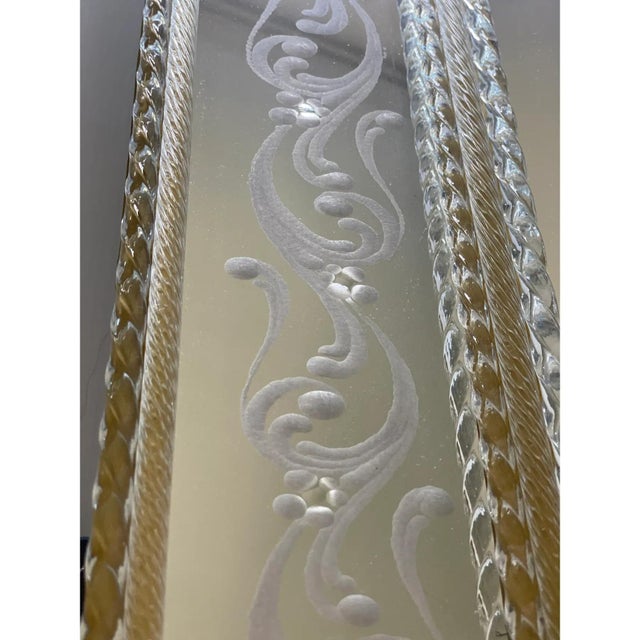 Rectangular Venetian Murano Glass Mirror by Simoeng For Sale - Image 10 of 14