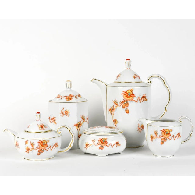 Vintage European Porcelain Tea/Coffee Service - 5 Piece Set For Sale - Image 11 of 11
