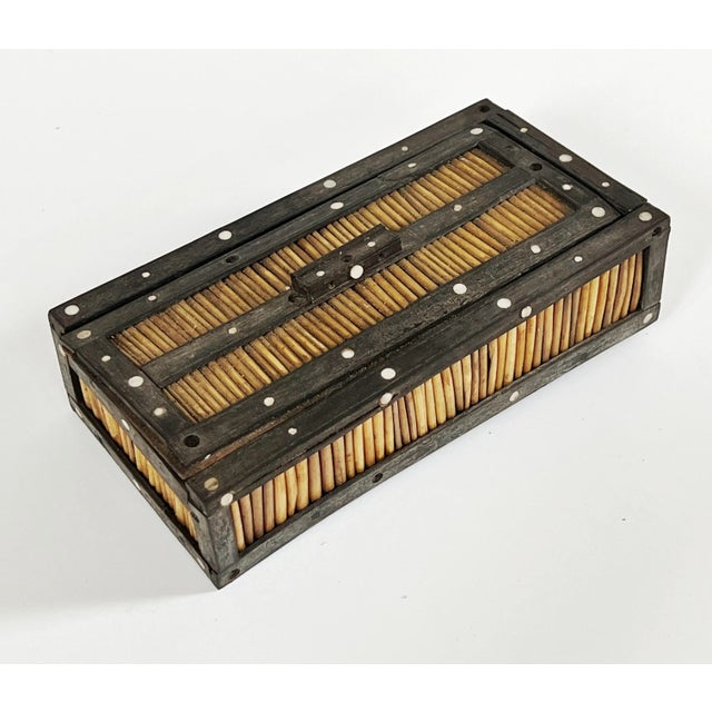 Late 19th Century Antique 19th Century Anglo-Indian British Colonial Porcupine Quill Box For Sale - Image 5 of 7