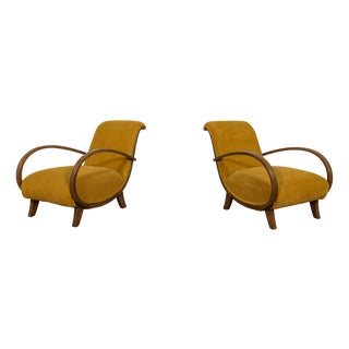 Art Deco Armchairs, Poland, 1930s, Set of 2 For Sale