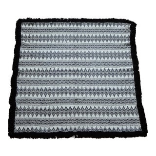 20th Century Swedish Weave on Monk Cloth Huck Embroidery Blanket For Sale