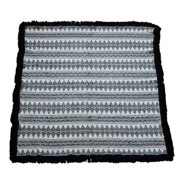 20th Century Swedish Weave on Monk Cloth Huck Embroidery Blanket For Sale