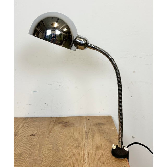 Vintage Italian Chrome Gooseneck Table Lamp, 1960s For Sale - Image 17 of 17