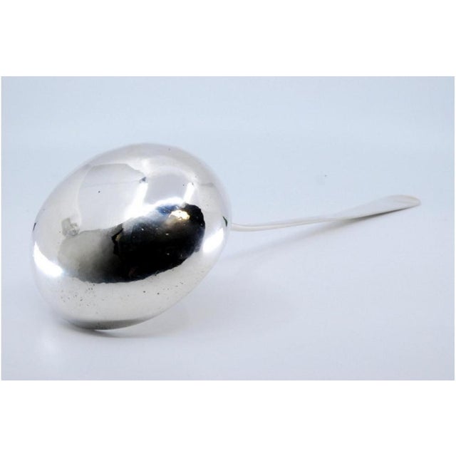 Plain Silver Soup Ladle with Handle For Sale - Image 5 of 10