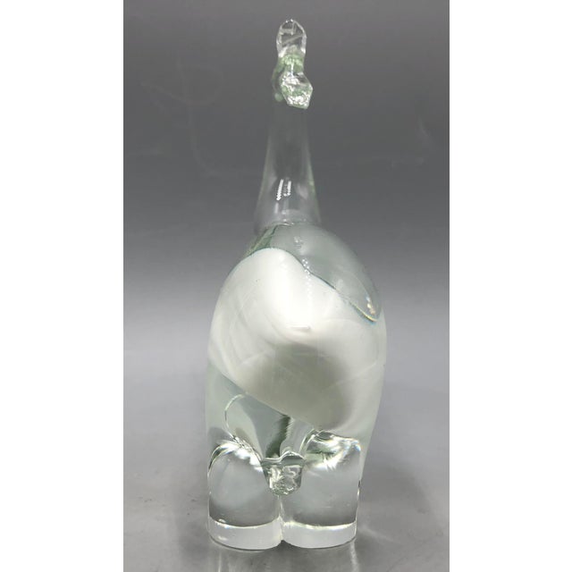 Murano Glass Elephant with White Inclusion, 1970s For Sale - Image 10 of 12