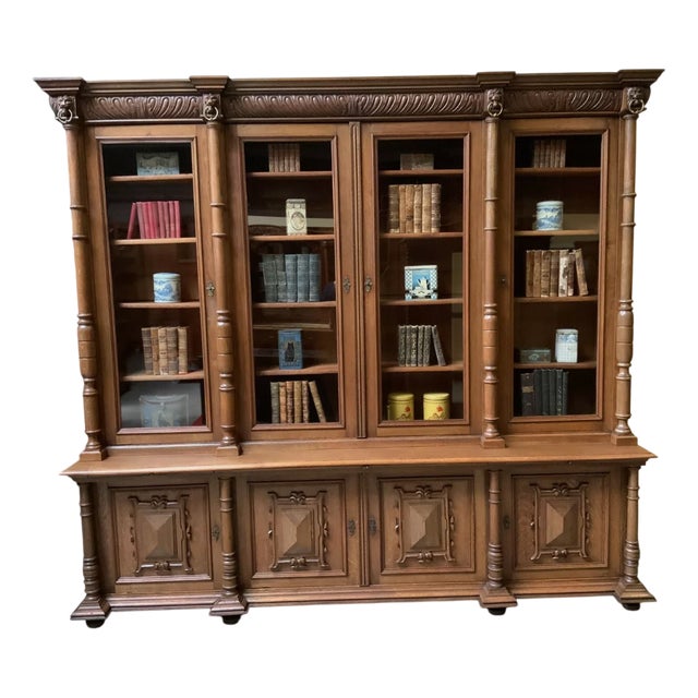 Antique Display Bookcase, 1890s For Sale